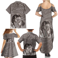New Zealand Mother's Day Family Matching Summer Maxi Dress and Hawaiian Shirt Maori Mo Toku Mama Silver Fern LT9 - Polynesian Pride