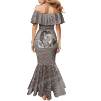New Zealand Mother's Day Mermaid Dress Maori Mo Toku Mama Silver Fern LT9 - Polynesian Pride