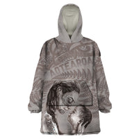 New Zealand Mother's Day Wearable Blanket Hoodie - Maori Mo Toku Mama Silver Fern LT9 One Size Nude - Polynesian Pride