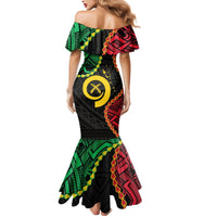 Personalised Vanuatu 44th Anniversary Mermaid Dress Tugeta Yumi Selebretem Indipendens Dei LT9 - Polynesian Pride