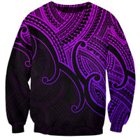 Aotearoa Maori Koru Sweatshirt Polynesian Pacific Tribal - Purple LT9 Unisex Purple - Polynesian Pride