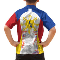 Philippines Flag Day Kid Hawaiian Shirt Filipino Feather Pattern