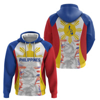 Philippines Flag Day Zip Hoodie Filipino Feather Pattern