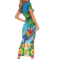 5 Oclock Somewhere Family Matching Short Sleeve Bodycon Dress and Hawaiian Shirt Hawaii Parrots Cocktail Summer Beach Vibe LT9 - Polynesian Pride