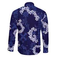 Mokihana Maile and Ilima Leis Family Matching Long Sleeve Bodycon Dress and Hawaiian Shirt Uliuli Hawaiian Tapa Quilt Pattern LT9 - Polynesian Pride