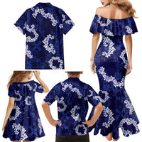 Mokihana Maile and Ilima Leis Family Matching Mermaid Dress and Hawaiian Shirt Uliuli Hawaiian Tapa Quilt Pattern LT9 - Polynesian Pride
