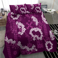 Mokihana Maile and Ilima Leis Bedding Set Akala Hawaiian Tapa Quilt Pattern - Polynesian Pride
