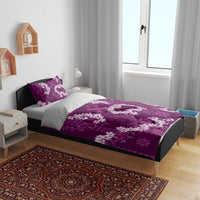 Mokihana Maile and Ilima Leis Bedding Set Akala Hawaiian Tapa Quilt Pattern - Polynesian Pride