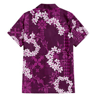 Mokihana Maile and Ilima Leis Family Matching Off Shoulder Maxi Dress and Hawaiian Shirt Akala Hawaiian Tapa Quilt Pattern LT9 - Polynesian Pride
