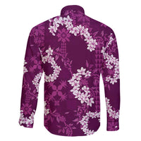 Mokihana Maile and Ilima Leis Family Matching Short Sleeve Bodycon Dress and Hawaiian Shirt Akala Hawaiian Tapa Quilt Pattern LT9 - Polynesian Pride