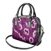 Mokihana Maile and Ilima Leis Shoulder Handbag Akala Hawaiian Tapa Quilt Pattern - Polynesian Pride