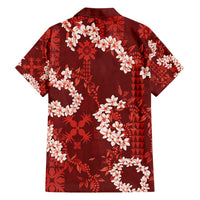 Mokihana Maile and Ilima Leis Hawaiian Shirt Ulaʻula Hawaiian Tapa Quilt Pattern - Polynesian Pride