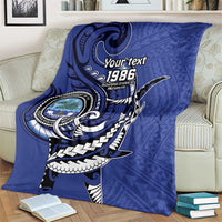 Personalized FSM 1986 Independence Day Blanket Polynesian Shark Tattoo Style