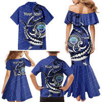 Personalized FSM 1986 Independence Day Family Matching Mermaid Dress and Hawaiian Shirt Polynesian Shark Tattoo Style LT9 - Polynesian Pride