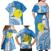Personalized Palau 1994 Belau Rekid Family Matching Off Shoulder Maxi Dress and Hawaiian Shirt Polynesian Plumeria Style LT9 - Polynesian Pride