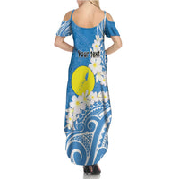 Personalized Palau 1994 Belau Rekid Summer Maxi Dress Polynesian Plumeria Style LT9 - Polynesian Pride