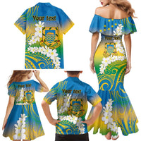 Personalised Tuvalu 1978 Independence Day Family Matching Mermaid Dress and Hawaiian Shirt Polynesian Plumeria Style LT9 - Polynesian Pride