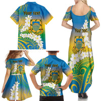 Personalised Tuvalu 1978 Independence Day Family Matching Summer Maxi Dress and Hawaiian Shirt Polynesian Plumeria Style LT9 - Polynesian Pride