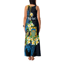 Personalised Tuvalu Beautiful Plumeria Flower Family Matching Tank Maxi Dress and Hawaiian Shirt LT9 - Polynesian Pride