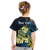 Personalised Tuvalu Beautiful Plumeria Flower Kid T Shirt LT9 - Polynesian Pride