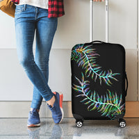 New Zealand Luggage Cover Aotearoa Silver Fern Mixed Papua Shell Green Vibe LT9 - Polynesian Pride