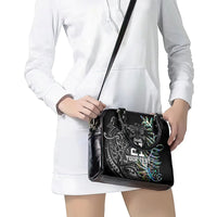Custom New Zealand Rugby Shoulder Handbag NZ Black Fern Champions History With Papua Shell LT9 - Polynesian Pride