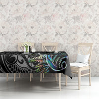 Custom New Zealand Rugby Tablecloth NZ Black Fern Champions History With Papua Shell LT9 - Polynesian Pride
