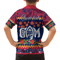 Personalised Guam Christmas Family Matching Long Sleeve Bodycon Dress and Hawaiian Shirt Felis Pusgua Santa Beach Polynesian Pattern LT9 - Polynesian Pride