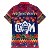 Personalised Guam Christmas Family Matching Off Shoulder Long Sleeve Dress and Hawaiian Shirt Felis Pusgua Santa Beach Polynesian Pattern LT9 - Polynesian Pride