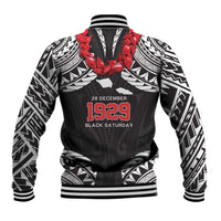 Samoa Black Saturday Baseball Jacket Samoa mo Samoa with Black Ula Fala