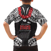 Samoa Black Saturday Family Matching Puletasi and Hawaiian Shirt Samoa mo Samoa with Black Ula Fala