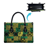Cook Islands Mere Kiritimiti Leather Bag Pacific Patchwork Xmas Vibes - Polynesian Pride