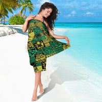 Cook Islands Mere Kiritimiti Sarong Pacific Patchwork Xmas Vibes - Polynesian Pride