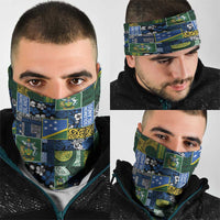 Solomon Islands Meri Kirihimete Neck Gaiter Pacific Patchwork Xmas Vibes - Polynesian Pride