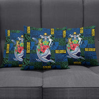 Solomon Islands Meri Kirihimete Pillow Cover Funny Santa Riding Shark LT9 - Polynesian Pride