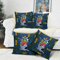 Solomon Islands Meri Kirihimete Pillow Cover Funny Santa Riding Shark LT9 - Polynesian Pride