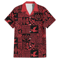 Black Tonga Kilisimasi Fiefia Family Matching Puletasi and Hawaiian Shirt Pacific Patchwork Xmas Vibes - Polynesian Pride