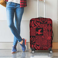 Black Tonga Kilisimasi Fiefia Luggage Cover Pacific Patchwork Xmas Vibes - Polynesian Pride