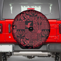 Black Tonga Kilisimasi Fiefia Spare Tire Cover Pacific Patchwork Xmas Vibes LT9 - Polynesian Pride