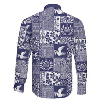 Blue Tonga Kilisimasi Fiefia Family Matching Puletasi and Hawaiian Shirt Pacific Patchwork Xmas Vibes - Polynesian Pride