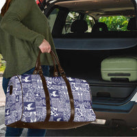 Blue Tonga Kilisimasi Fiefia Travel Bag Pacific Patchwork Xmas Vibes - Polynesian Pride