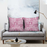 Pink Tonga Kilisimasi Fiefia Pillow Cover Pacific Patchwork Xmas Vibes - Polynesian Pride
