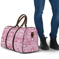 Pink Tonga Kilisimasi Fiefia Travel Bag Pacific Patchwork Xmas Vibes - Polynesian Pride