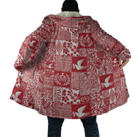 Red Tonga Kilisimasi Fiefia Cloak Pacific Patchwork Xmas Vibes - Polynesian Pride
