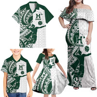 Polynesian Hawaii Volleyball Custom Family Matching Off Shoulder Maxi Dress and Hawaiian Shirt Kakau with Sport Style LT9 - Polynesian Pride