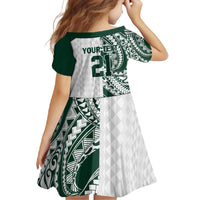 Polynesian Hawaii Volleyball Custom Family Matching Short Sleeve Bodycon Dress and Hawaiian Shirt Kakau with Sport Style LT9 - Polynesian Pride