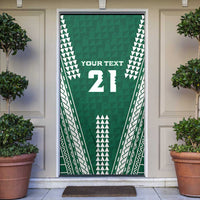 Polynesian Hawaii Volleyball Custom Door Cover Green Kakau with Map Motif LT9 Green - Polynesian Pride