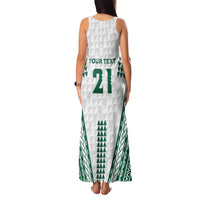 Polynesian Hawaii Volleyball Custom Family Matching Tank Maxi Dress and Hawaiian Shirt White Kakau with Map Motif LT9 - Polynesian Pride