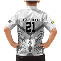 New Caledonia Football Custom Family Matching Mermaid Dress and Hawaiian Shirt Go Champions Les Cagous LT9 - Polynesian Pride