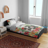 Skeleton Love for Valentine’s Day Bedding Set Polynesian Tribal Love Forever